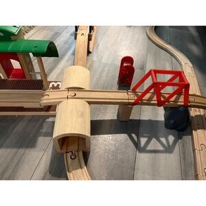 Brio IKEA Wooden Train Track Set 100+ Pcs Thomas Compatible Bridges Station